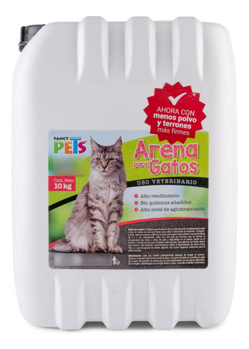 Arena Aglutinante Para Gato 10 Kg Garrafa Fancy Pets