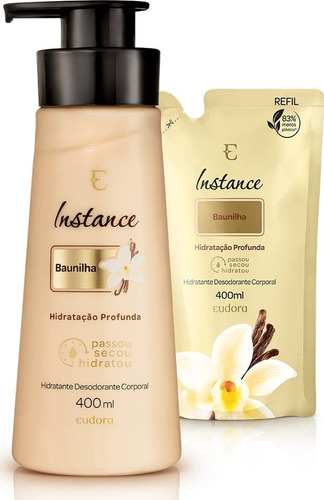  Instance Hidratante Corporal + Refil / Escolha Fragrância 