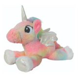 Unicornio De Peluche Multicolor Mediano Hermosos Colores