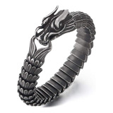 Pulsera Dragón De Acero Para Hombre De Estilo Vintage