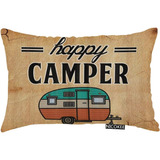 Funda De Almohada Nicokee Happy Camper Camping Funda De Almo