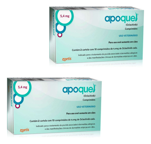 Kit Com 2 Unidades Apoquel 5,4mg - 20 Comprimidos 