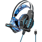 Auricular Gamer Ovansu Osaugz780 Camuflado 7.1 Usb Led Mic