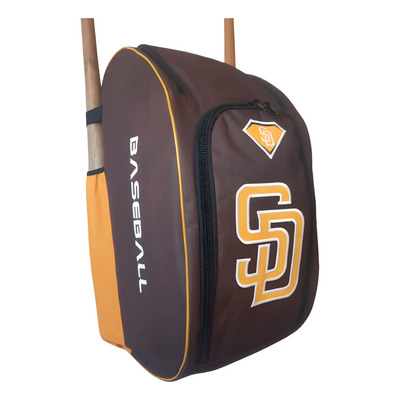 Maleta De Beisbol Tipo Backpack Sd Color Café Con Amarillo  | MercadoLibre
