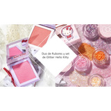 Hello Kitty Duo De Rubores Y Set De Glitter Snow Cute 