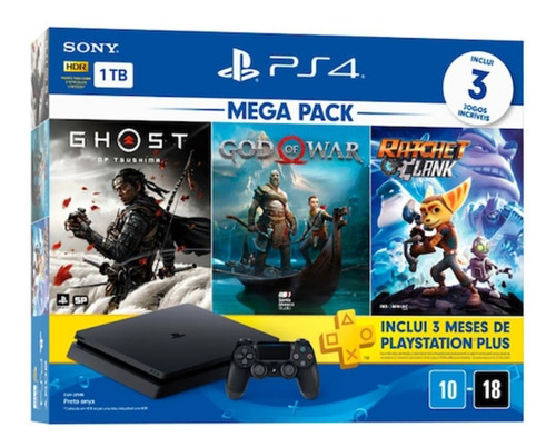 Playstation 4 Slim 1tb Ps4 Cuh-2214b + 1 Jogo