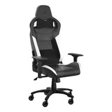 Silla Corsair Gamer T1 Race Negra Y Blanca Sintética