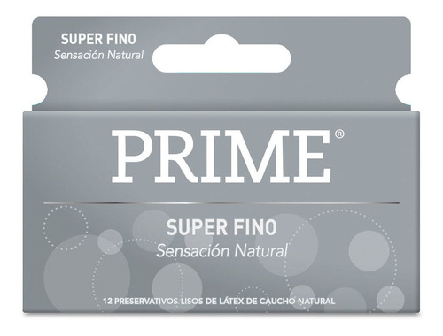 Preservativo De Látex Prime Súper Fino X 12 Un