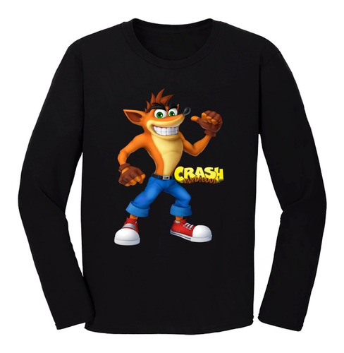 Remeras Crash Bandicoot Mangas Largas 100% Algodón