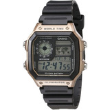 Reloj Casio Hombre Ae-1200wh Hora Mundial 5 Alarmas 10 Años