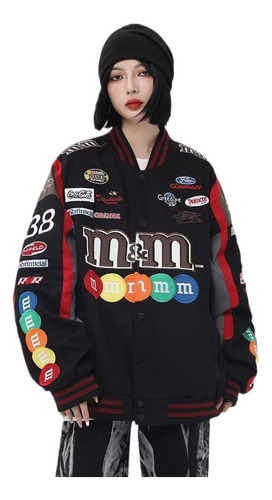 Chaqueta M&m Trend Con Uniforme De Béisbol Bordado Holgado P