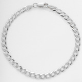 Pulsera Para Hombre Tejido Cubano Grueso En Plata 925 