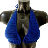 Crop Top Tejido Crochet Bralette Espalda Descubierta Mujer