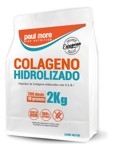 Colageno Hidrolizado Puro 2 Kilos. Doypack