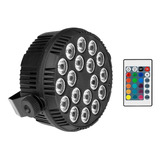 Refletor Led Mini Slim 18 Leds Rgb 3w Luminos Efeito Strobo