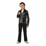 Disfraz Rubies Boys Grease Jacket, Tamaño Mediano, Negro, T-