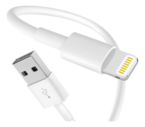 Cable Cargador Compatible Lightning Usb iPhone 2 Metros Clic Color Blanco