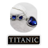 Collar Titanic+ Aretes Regalo Amor Corazon Plata Ley .925