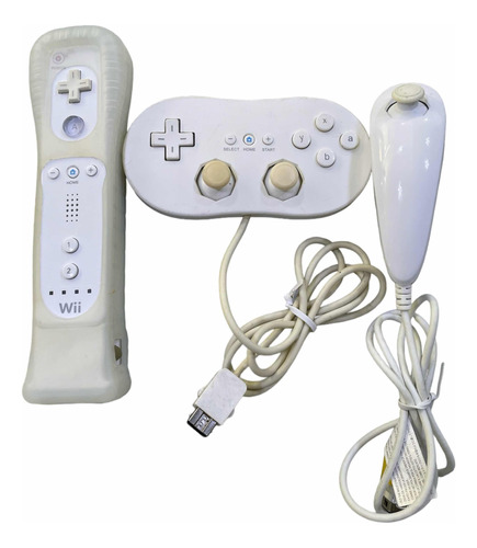 Kit Controle Nintendo Wii Originais Funcionando Com Garantia