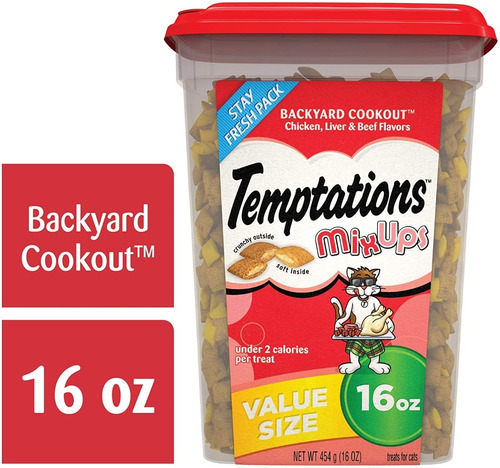 Temptations Golosinas Para Gatos, Backyard Cookout 16 Oz