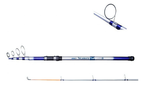 Caña Spinit Telesurf Telescopica Lance 3.6 Mts Pesca Color Azul