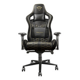 Silla De Escritorio Trust Gxt 712 Resto Pro Gamer Ergonómica  Negra Con Tapizado De Cuero Sintético