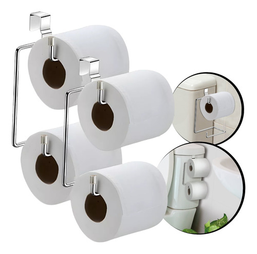 Kit 2 Suporte Porta Papel Higiênico Duplo Caixa Acoplada