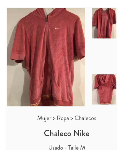 Vendo Chaleco Nike Mujer Deportivo Con Capucha