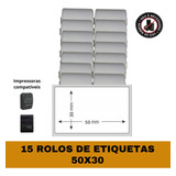 Etiqueta Adesiva 57x30 Para Mini Impressora 58mm - 15 Rolos