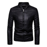 General Gabardina Biker De Cuero Para Hombre