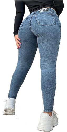 Jeans Mujer Elastizado Las Locas Tal Grande 48 Al 54 Colores