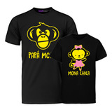 Pack Polera Papá Mono Mona Chica Papá Hija Familia Grafimax