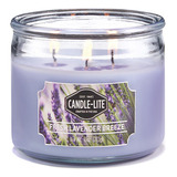 Vela 10 Oz Tres Mechas Fresh Lavender Breeze Candle Lite (18