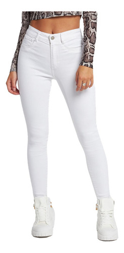 Jeans Mujer Tiro Alto Pitillo 1811 Blanco Paradise Jeans