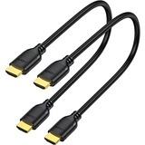 Uvooi Cable Hdmi Corto De 1 Pie, Paquete De 2 Unidades, 4k D