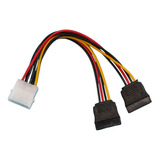 Cable Power 20cm Sata 150 Doble A 4 Pin Molex Lujo X 2u Htec