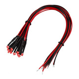 20 Piezas De Led Precableados De 1.8 Mm, Rojo, Lente Di...