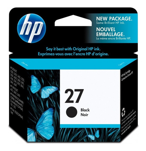 Cartucho De Tinta Original Hp 27 Negro C2787al Deskjet 3320