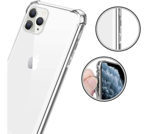 Carcasa Para iPhone 11 Pro Max Transparente Antigolpes