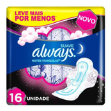 Absorvente Noturno Com Abas Suave Always 16 Unidades