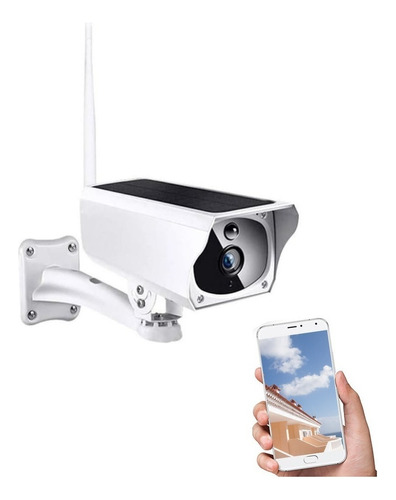 Camaras Seguridad Ip Solar 1080p Camara Wifi Exterior 1107 Color Blanco / Camara Solar Ip Exterior - 100106