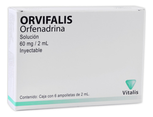 Orfenadrina Orfivalis 60 Mg / 2 Ml Caja Con 6 Ampolletas