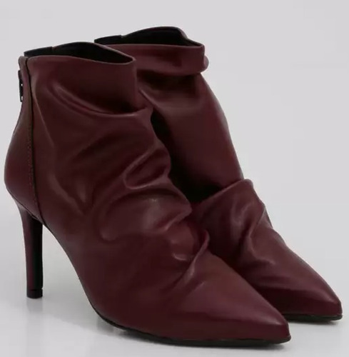 Bota Stiletto Taco Aguja Vino Vizzano 