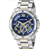 Reloj Michael Kors Brecken 44mm Mk8437 Plateado Y Dorado.