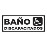 Cartel Indicador De Baño Discapacitados 10x25 Cm Alto Impact