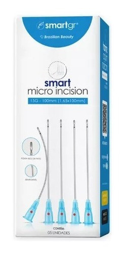 Smart Micro Incision 15g 100mm Cânula Bico De Pato Smart Gr