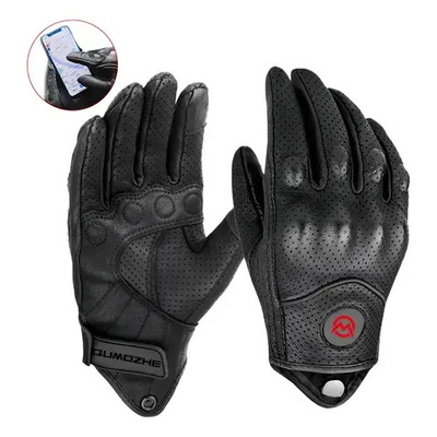 Jarnotix® Guantes De Moto 100% Cabra Piel Táctil Pantalla Con Icon M | MercadoLibre