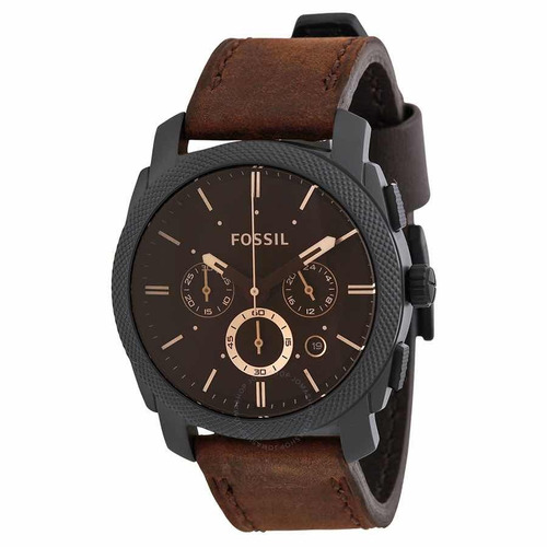 Fossil Hombre Machine Cronografo Cuero Original Fs656