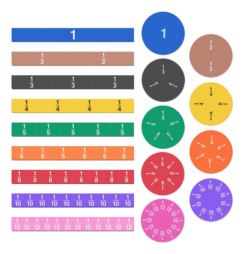 Kit Educativo For El Aula Con Fracciones Matemáticas Magnét