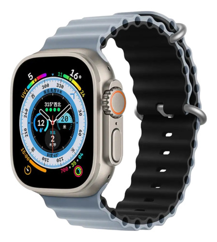 Correa Para Apple Watch Ultra Ocean De Silicón Bicolor